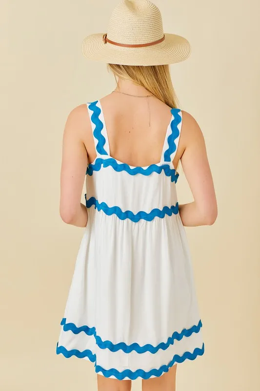 Jet Stream Blue/White Dress