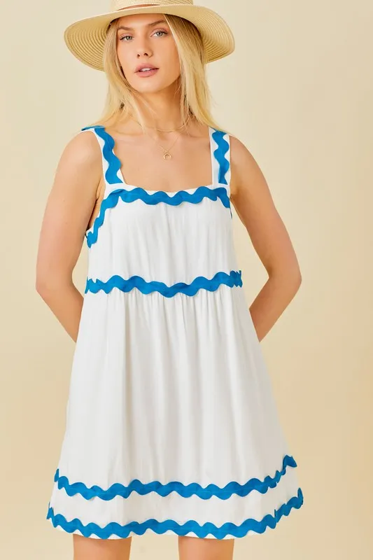 Jet Stream Blue/White Dress