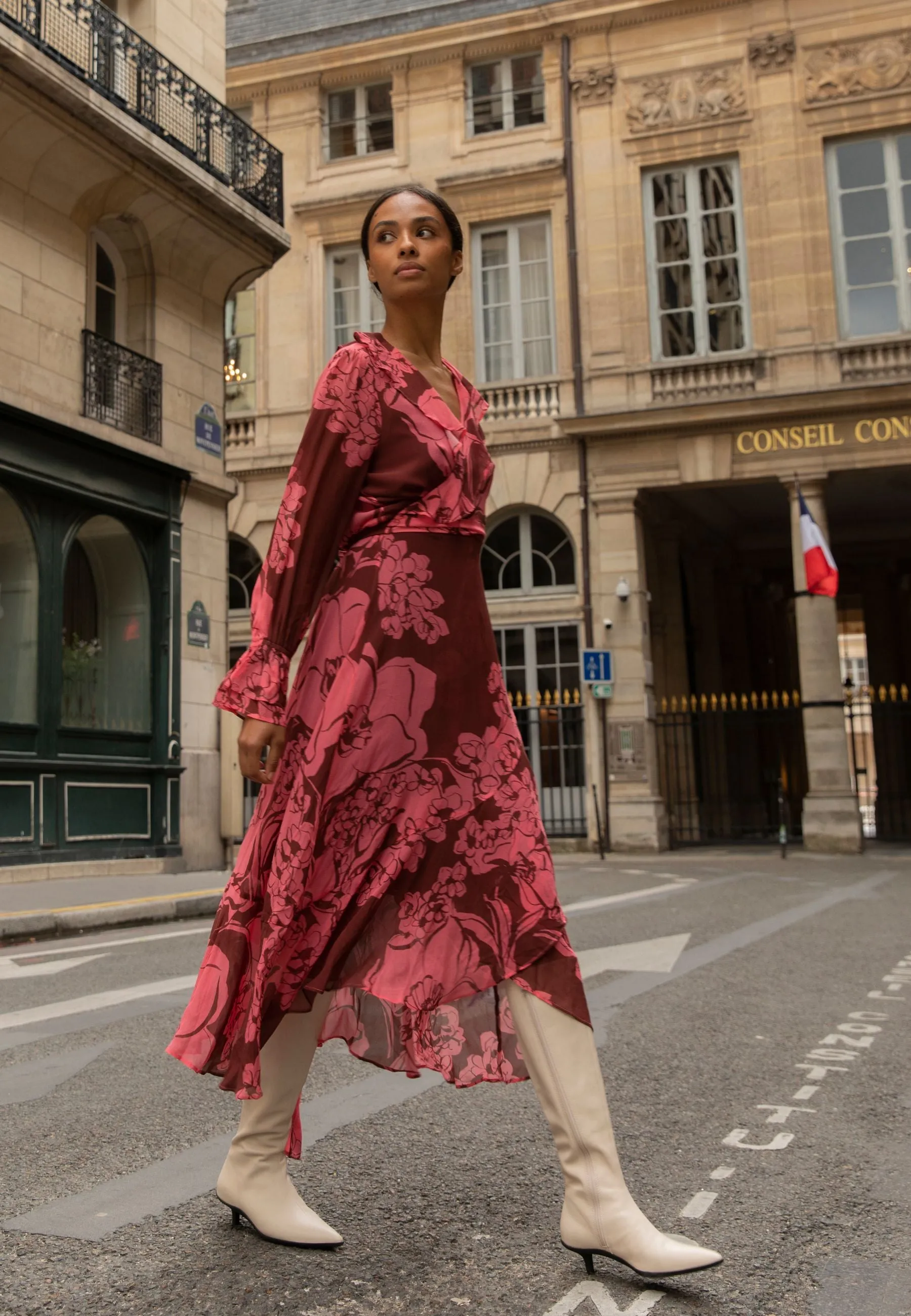 JOSEFINA-Big Floral Raspberry