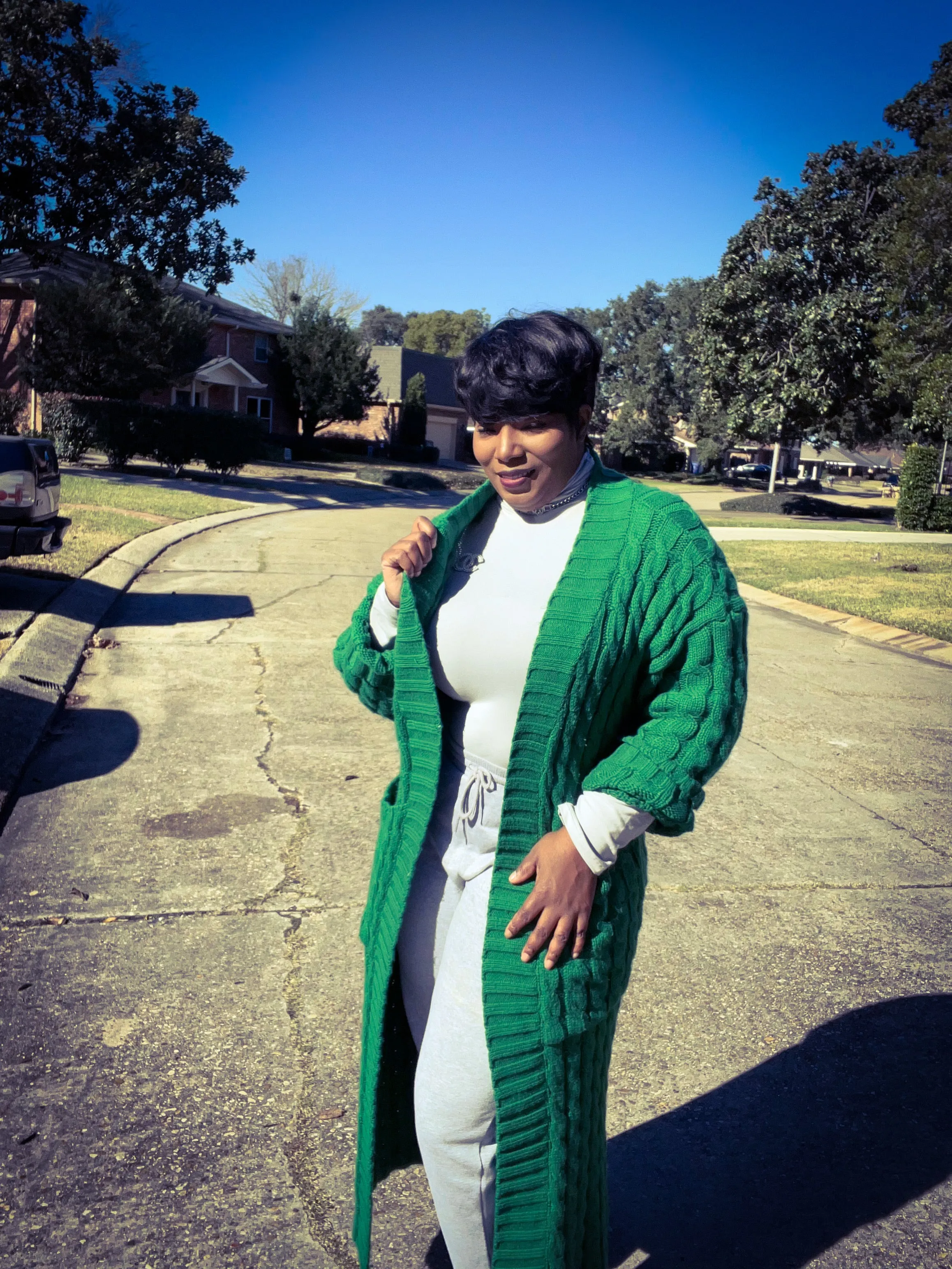 Kelly Green Cardigan