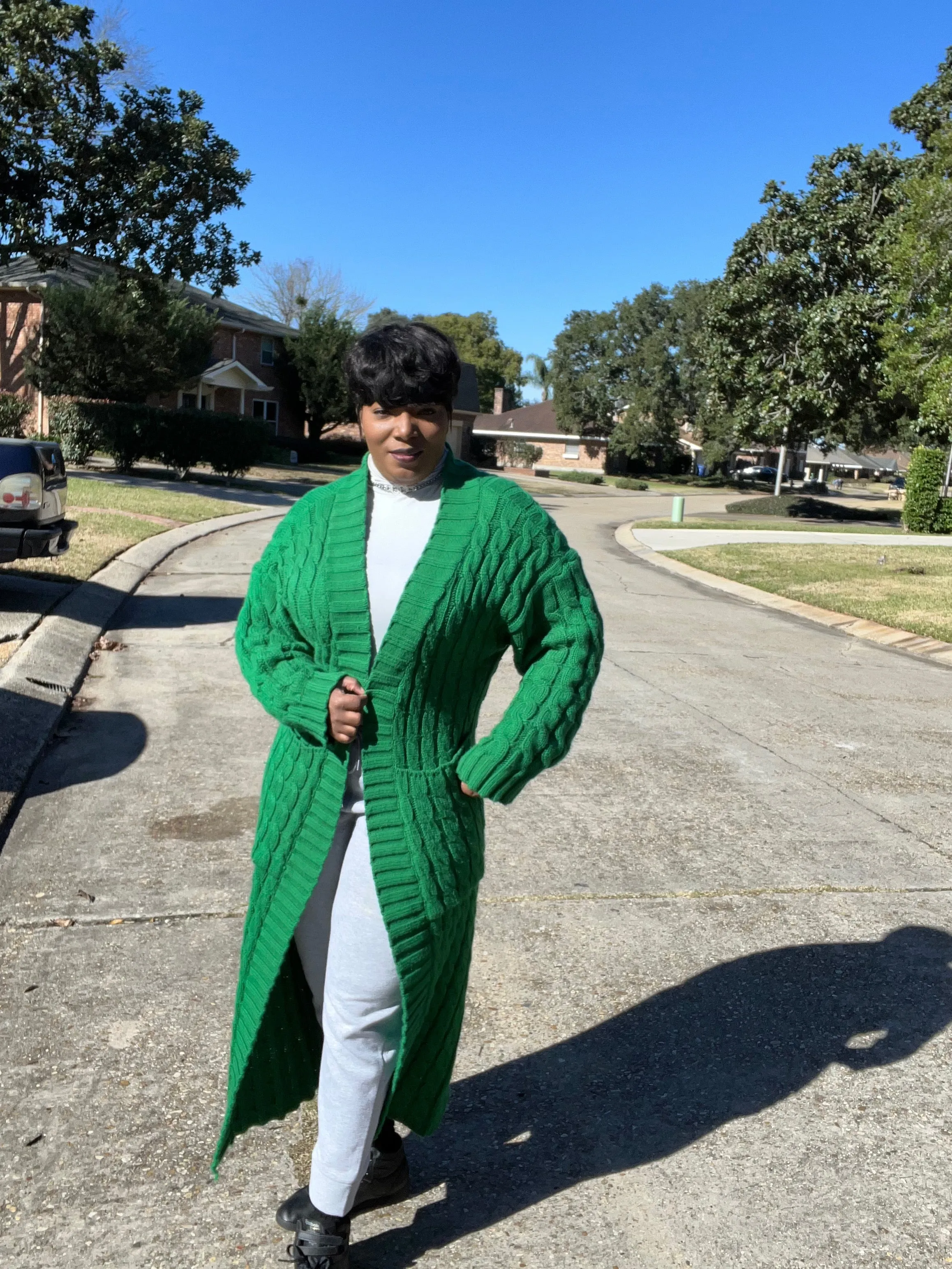 Kelly Green Cardigan