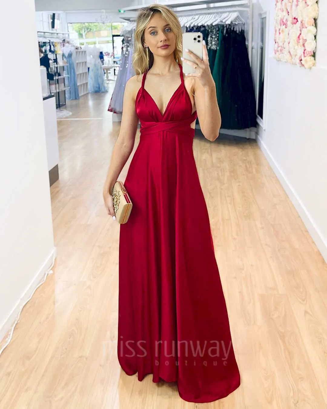 Kirsty Multi Wrap Dress - Red