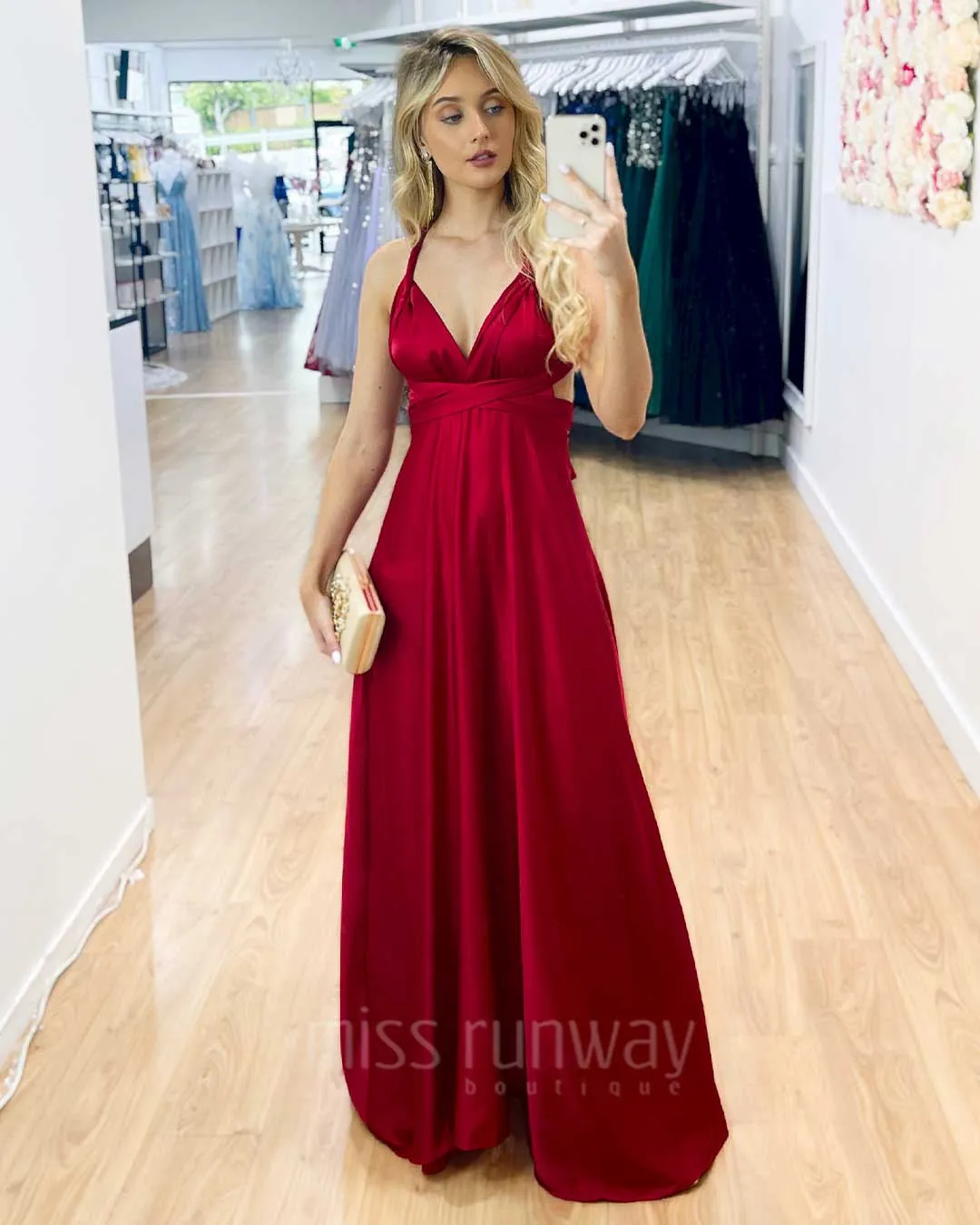 Kirsty Multi Wrap Dress - Red