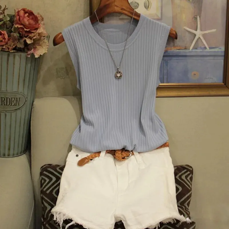 Knitted Sleeveless Vest