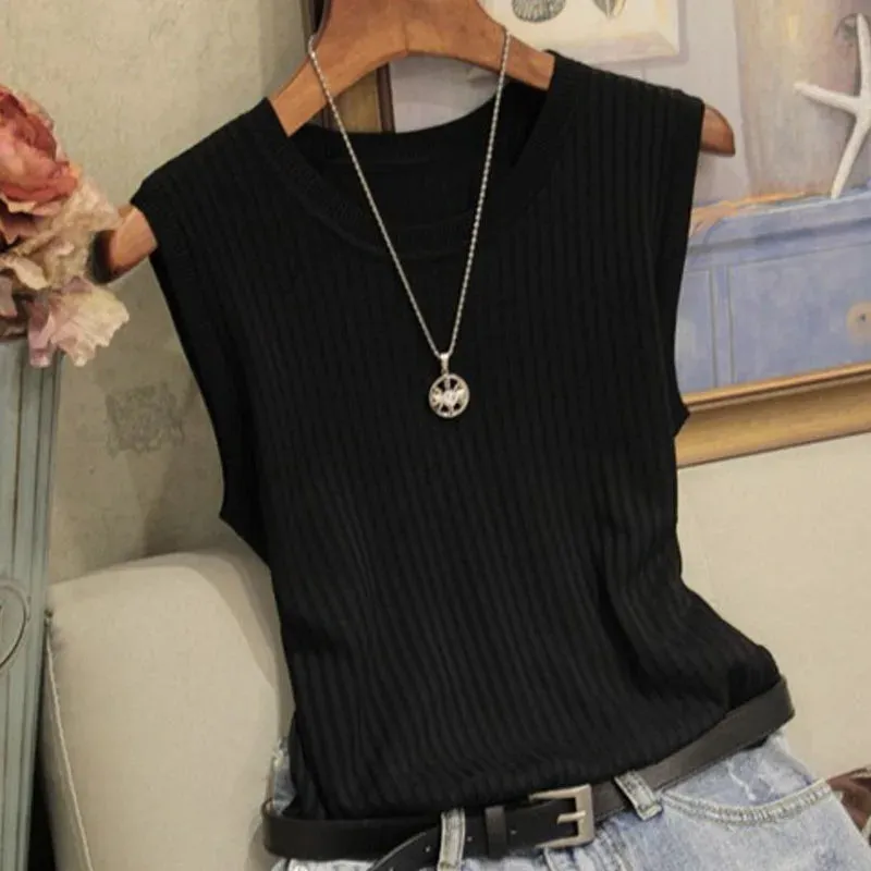 Knitted Sleeveless Vest