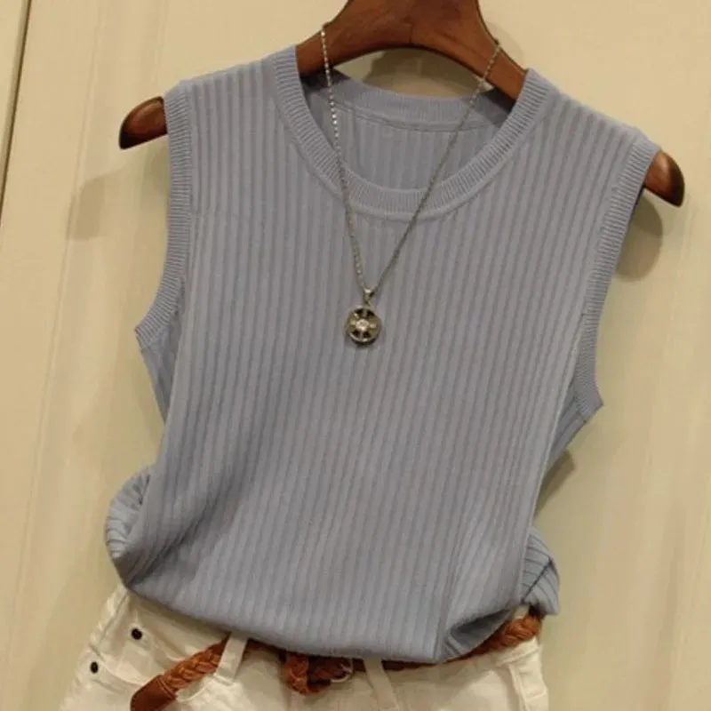 Knitted Sleeveless Vest