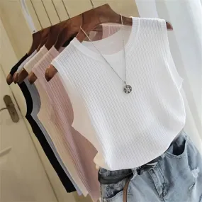 Knitted Sleeveless Vest