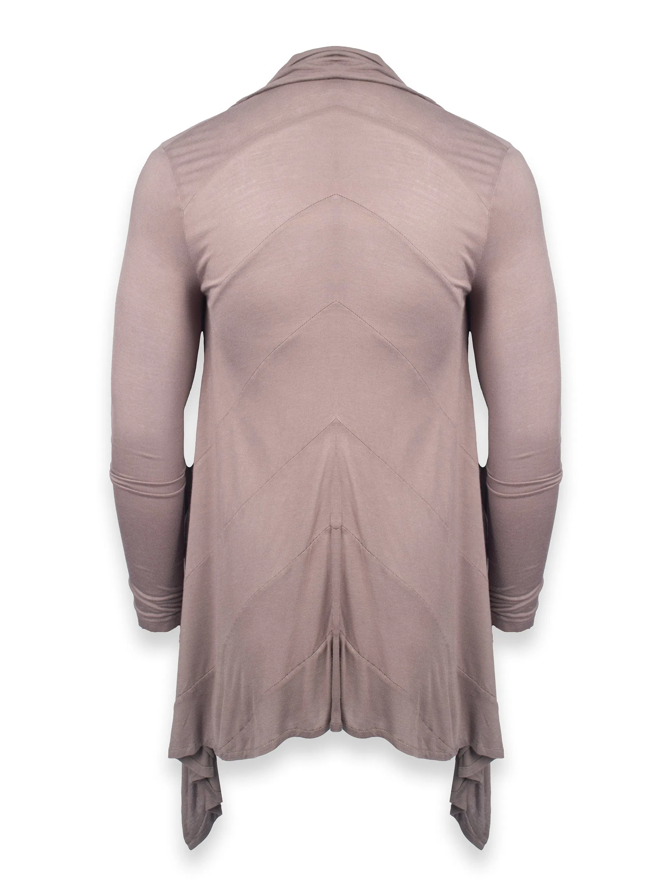 Light Brown Waterfall Cardigan