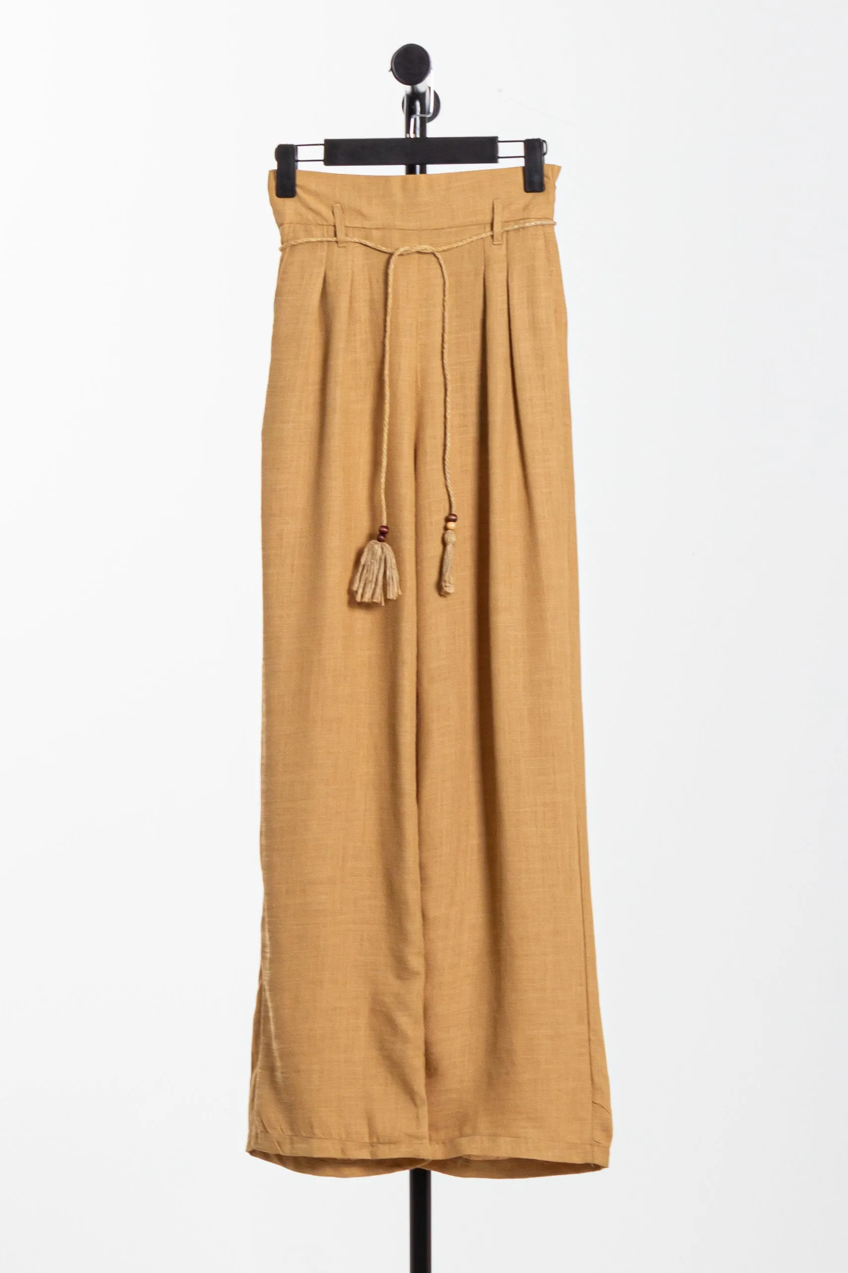 LINEN BLEND TROUSERS