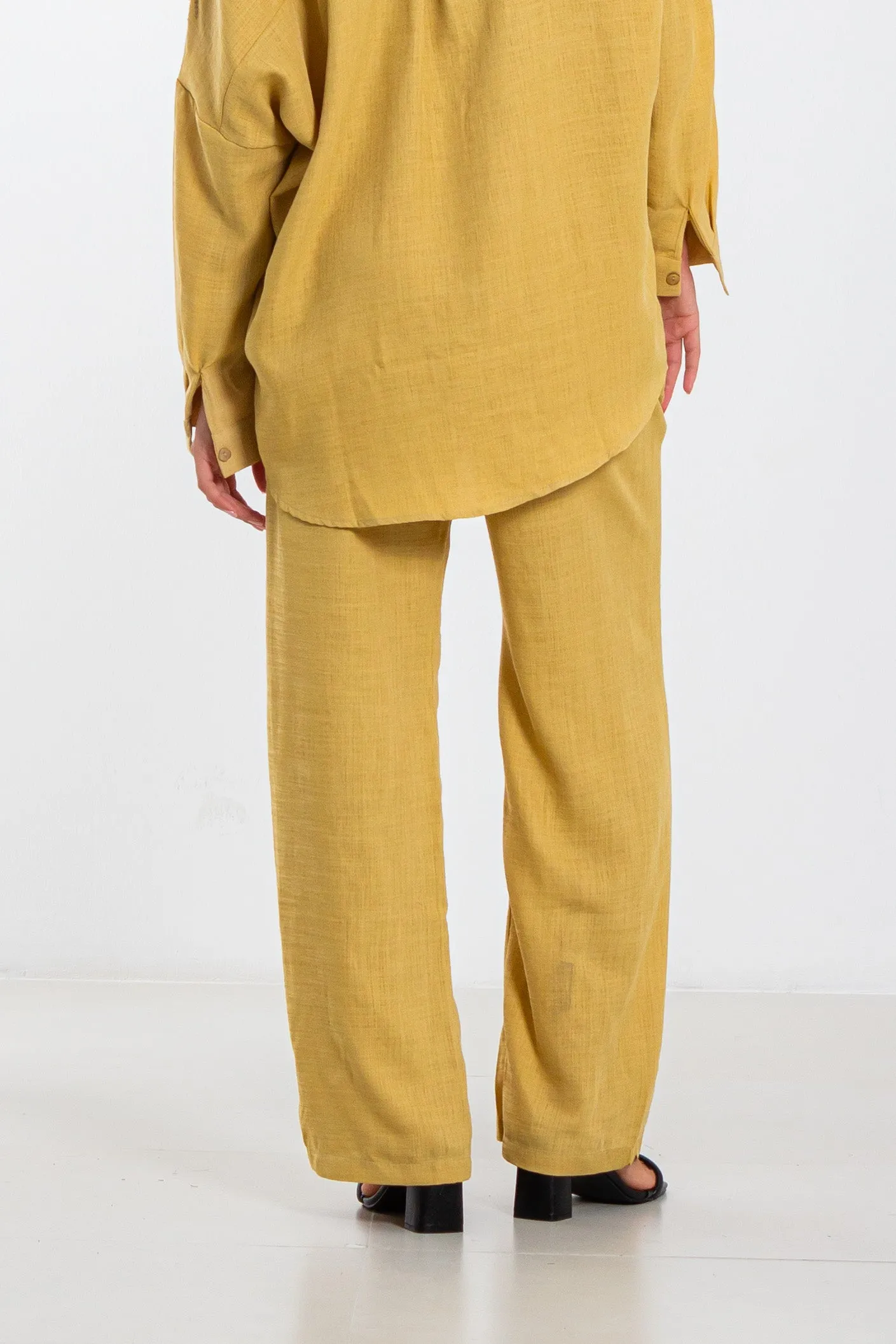 LINEN BLEND TROUSERS