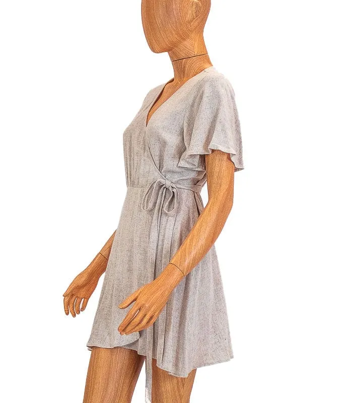 Linen Wrap Dress
