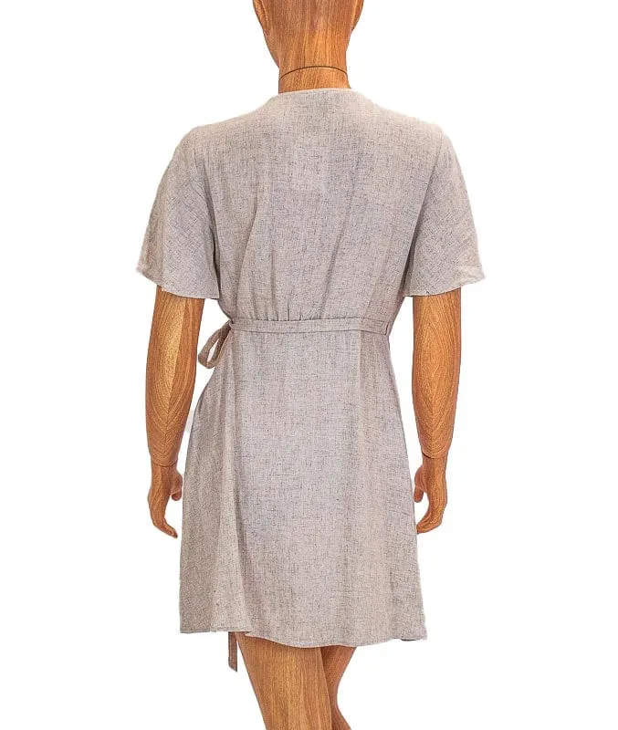 Linen Wrap Dress