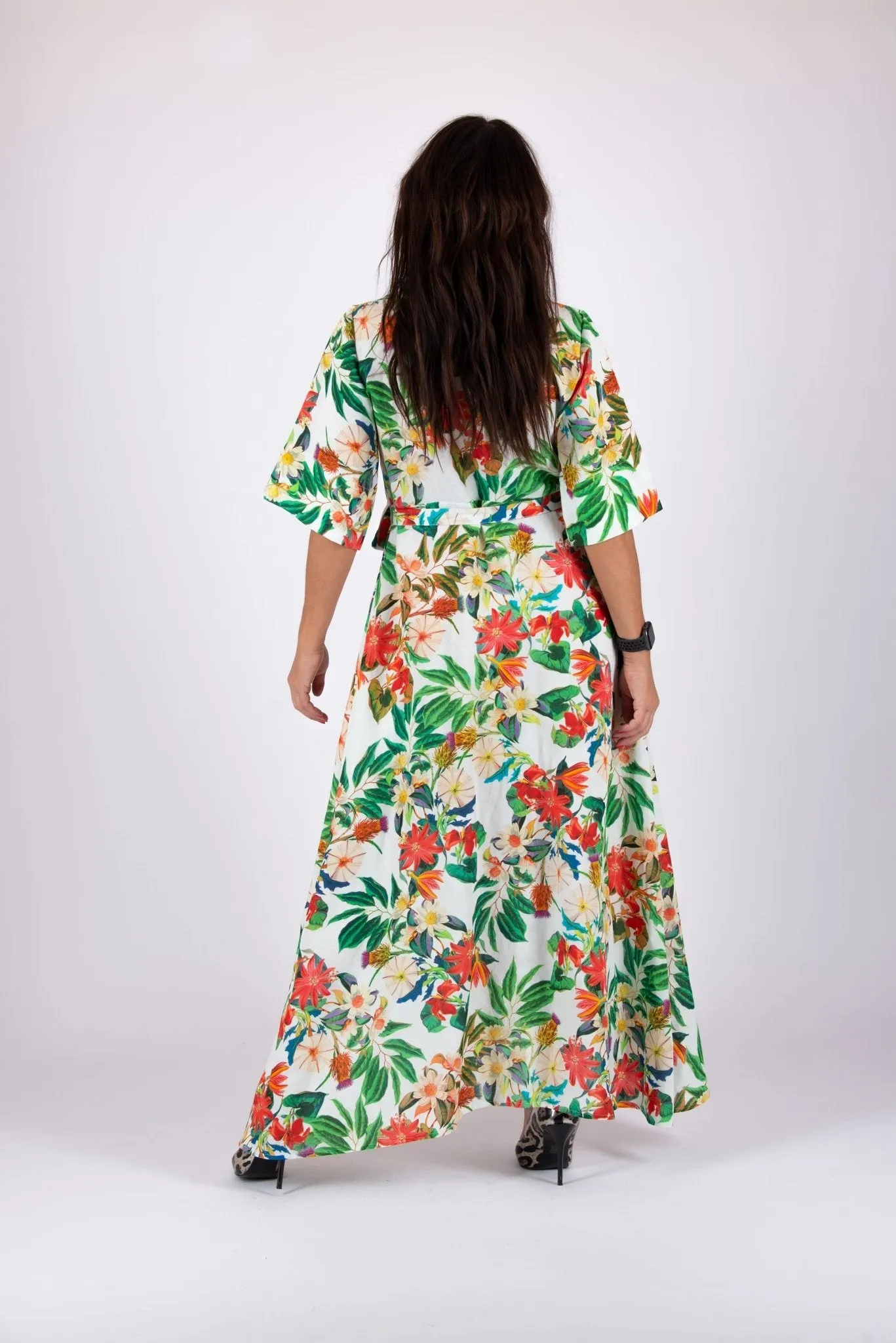 Linen Wrap  Long Dress VERONA