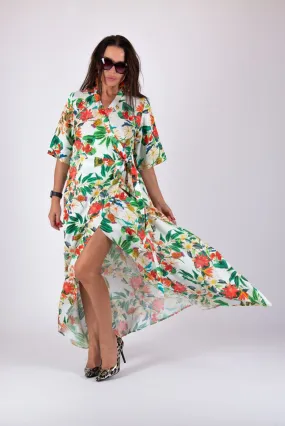 Linen Wrap  Long Dress VERONA