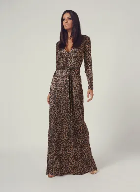 Look 3 Wrap Maxi Dress Leopard - FINAL SALE