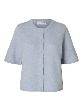 Lulu 2/4 Knit Cardigan Noos - Cashmere Blue Melange