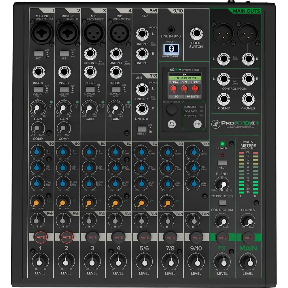 Mackie PROFX10V3  10-Channel Analog Mixer w/USB