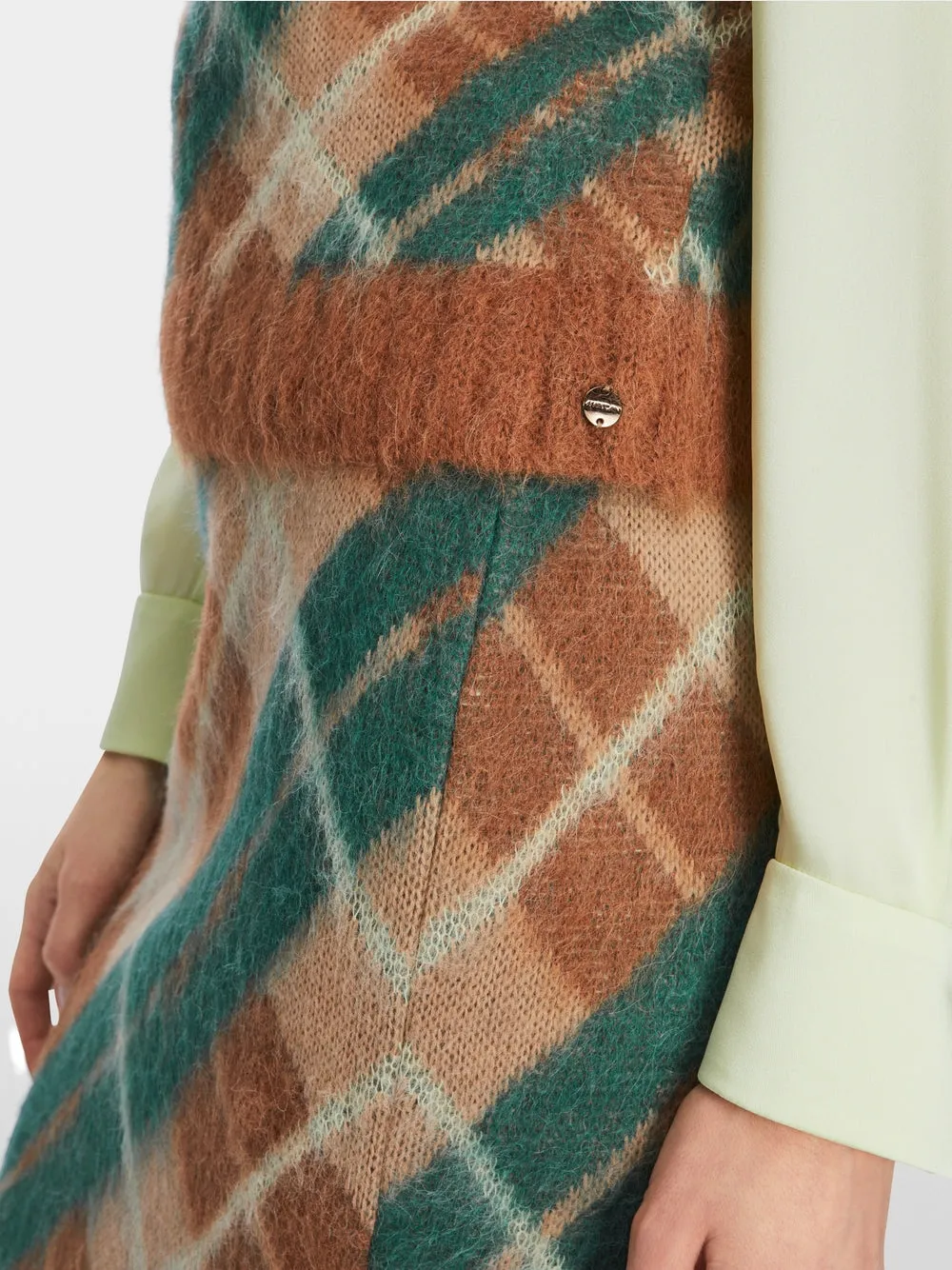 Marc Cain Knitted in Germany check top sweater vest