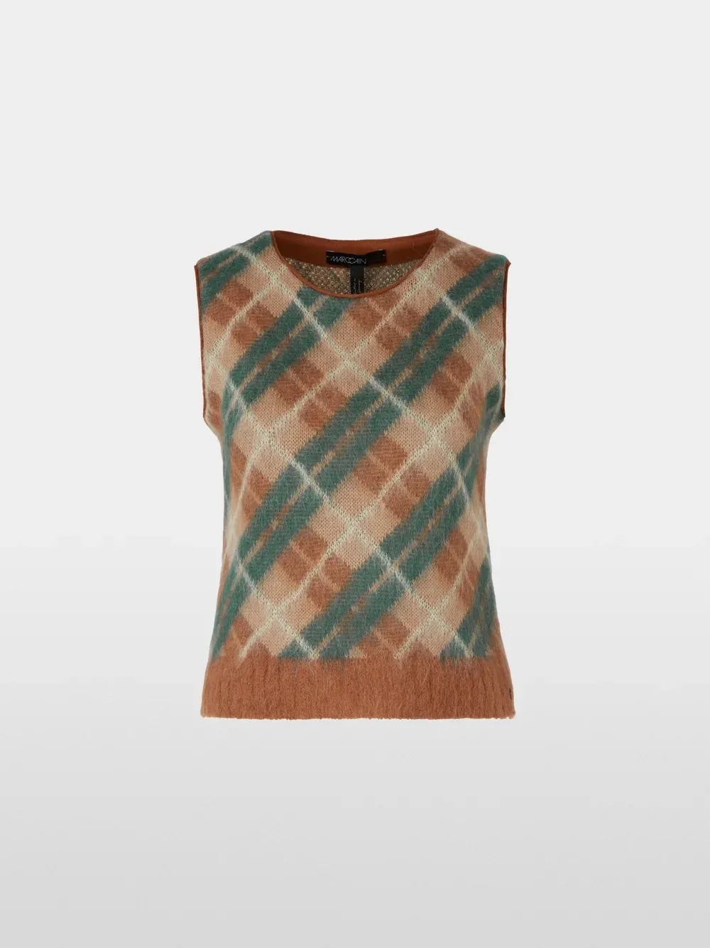 Marc Cain Knitted in Germany check top sweater vest