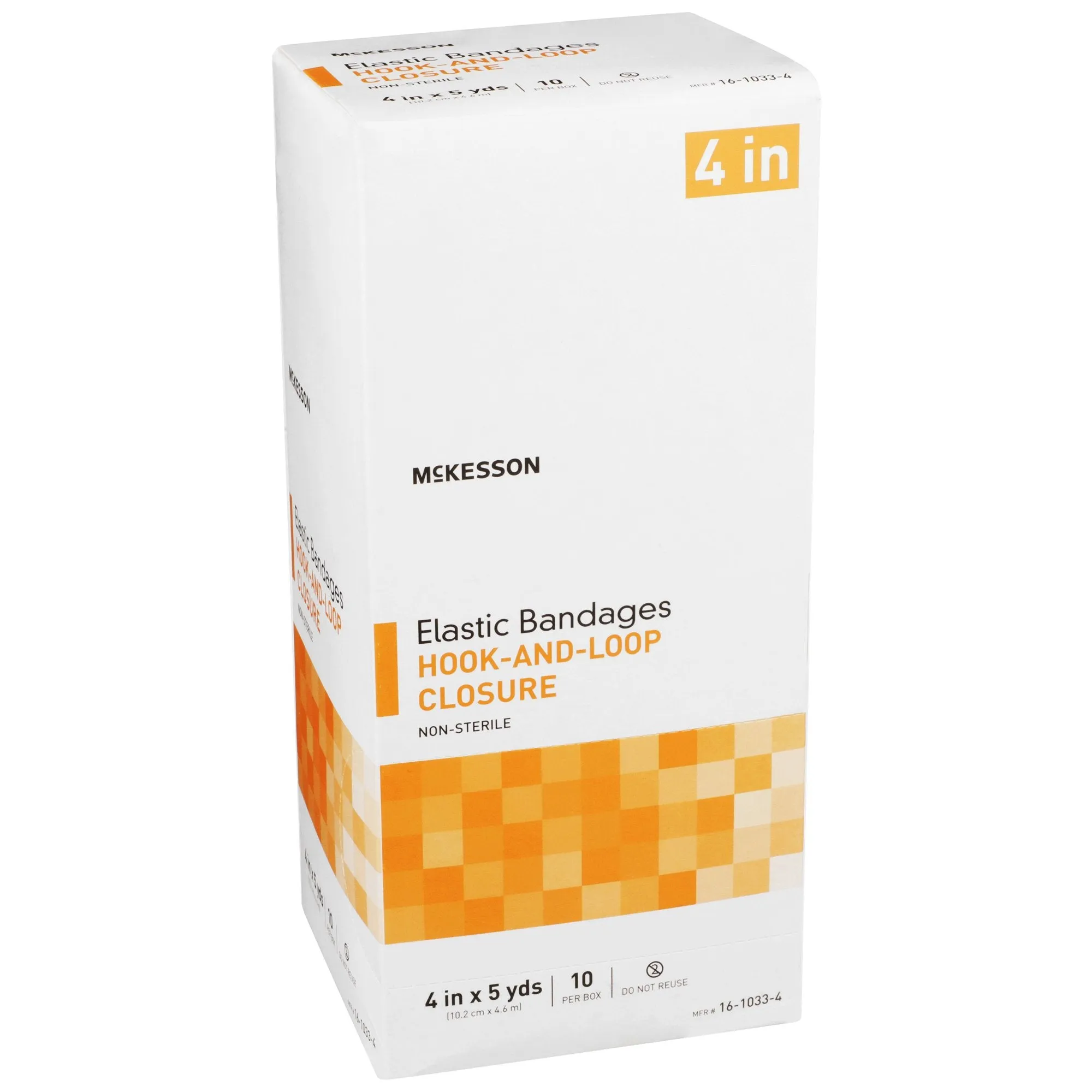 McKesson Elastic Bandages, Non-Sterile, Hook and Loop Closure, 4 Inch x 5 Yard
