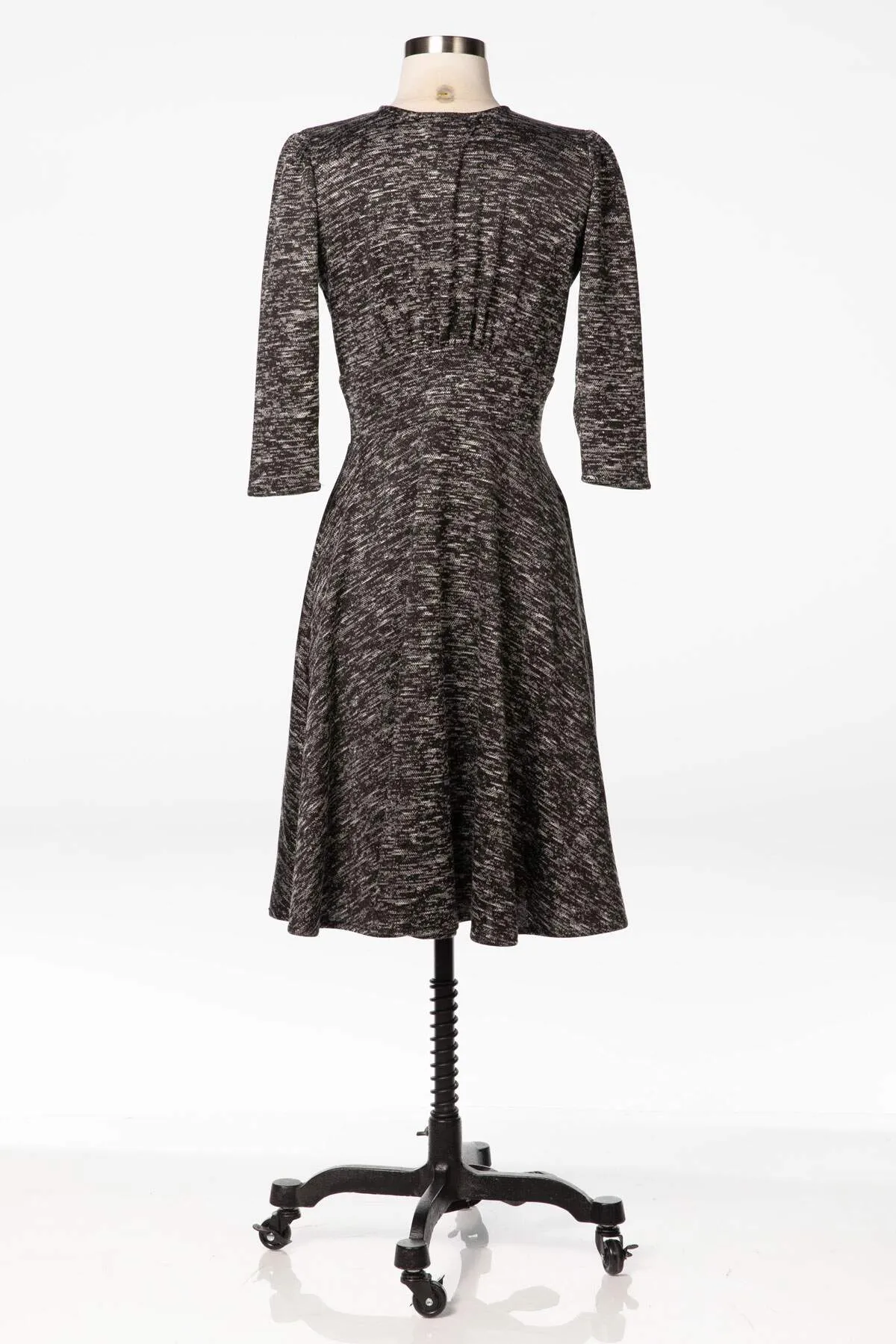 Megan Dress - Marled Charcoal Sweater Knit