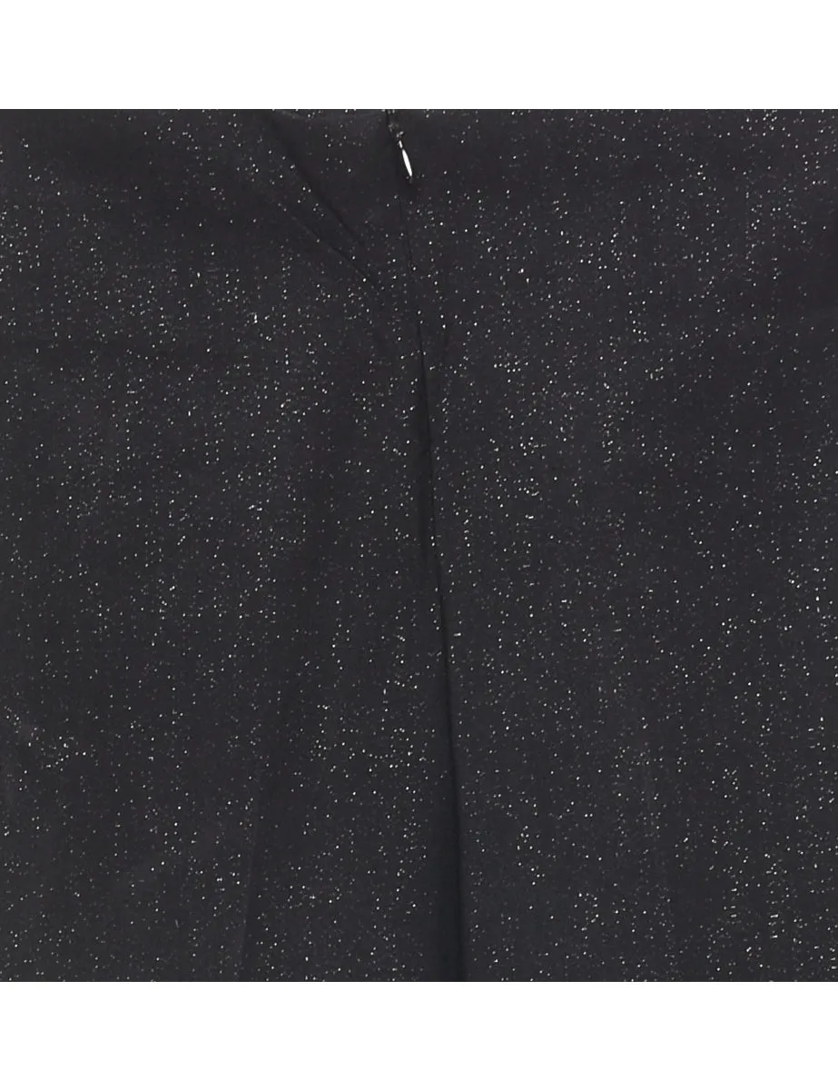 Metallic Pattern Black Trousers - W26 L32