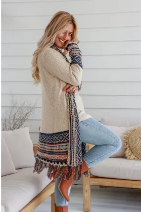 Natural Fringe Cardi