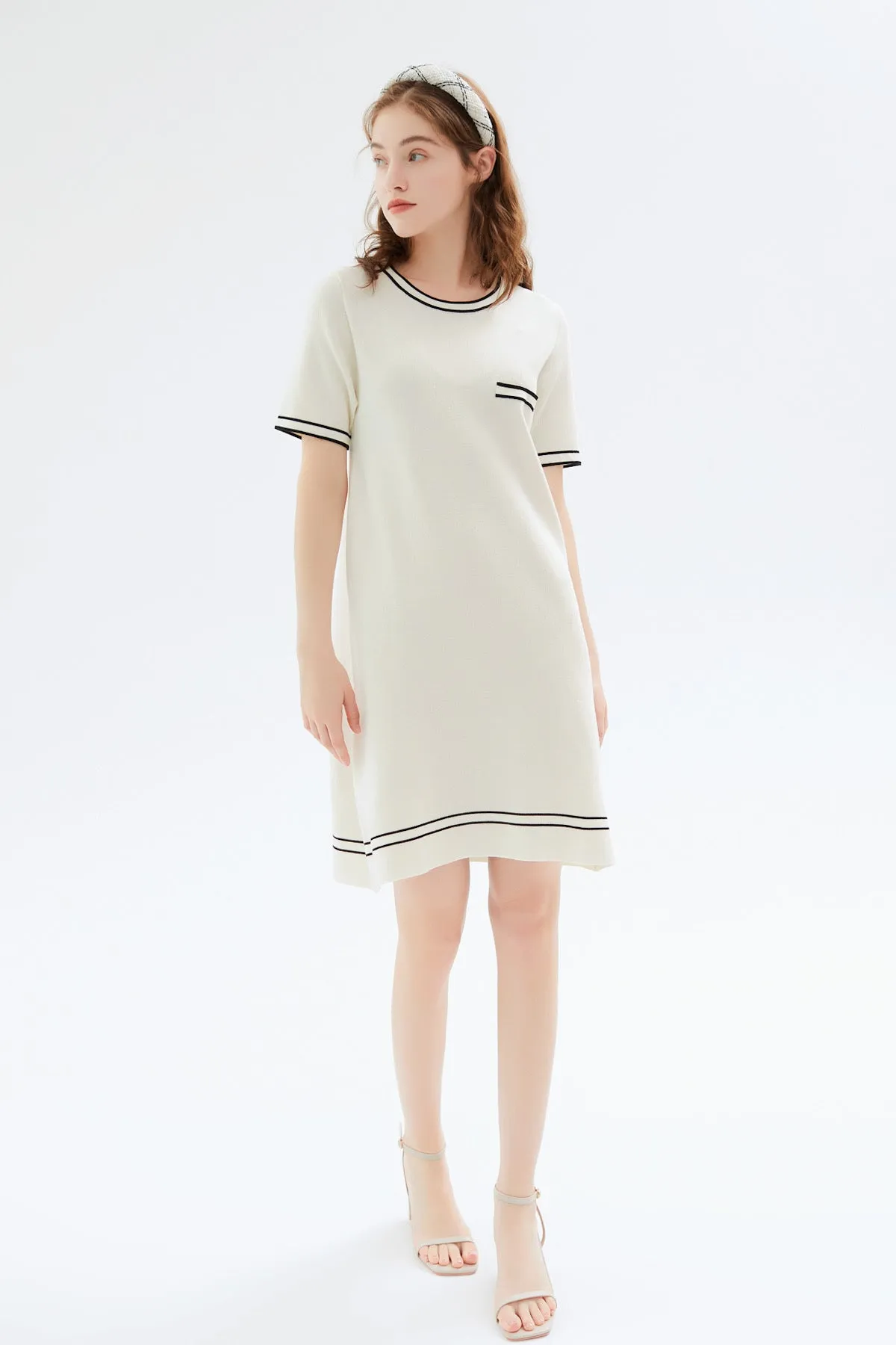 Nicky Striped Knit Dress