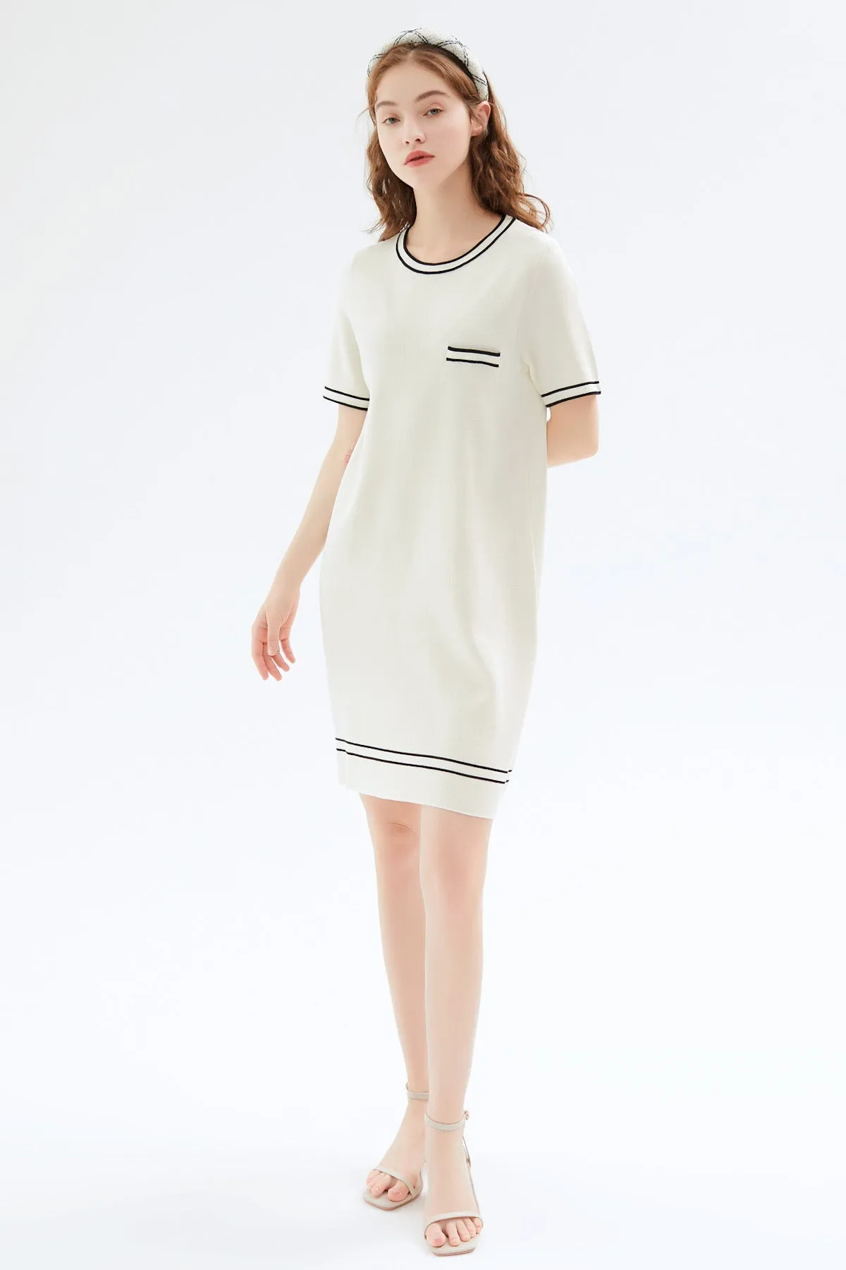 Nicky Striped Knit Dress