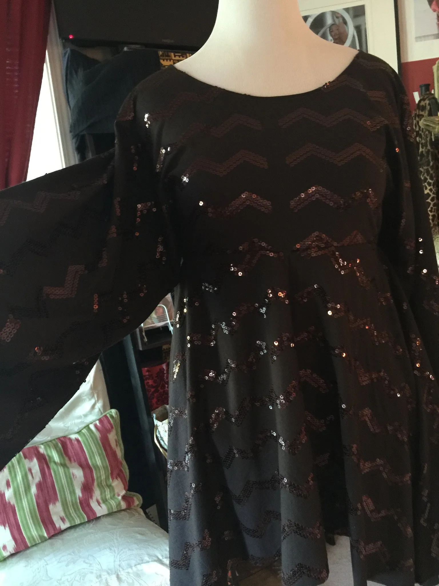 NK Chocolate Knit and Sequin Top