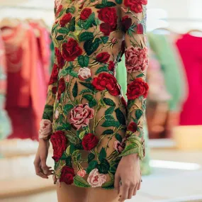 Rosalie Embroidery Mini Dress