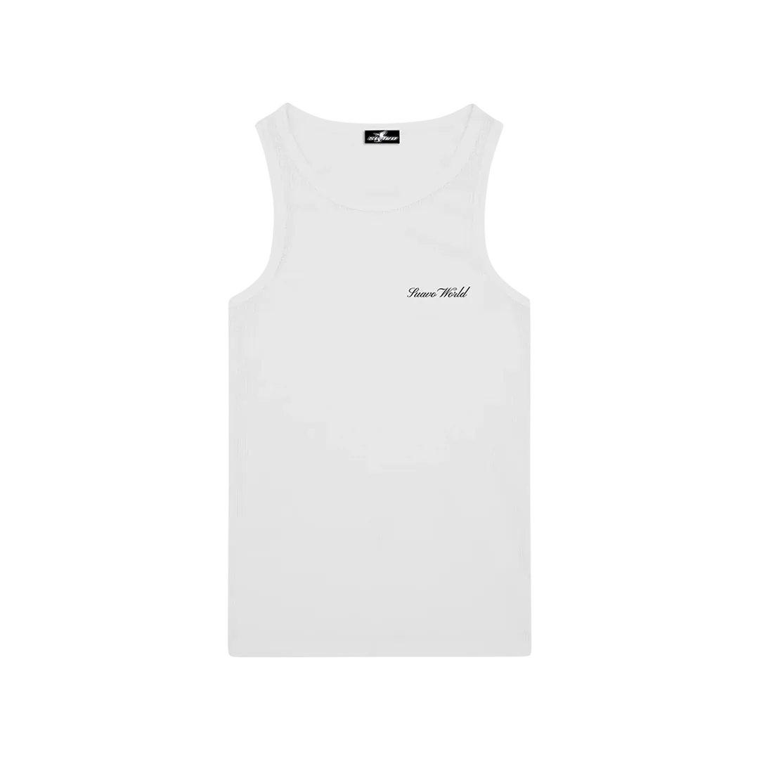 SIGNATURE HEAVY RIB VEST - WHITE