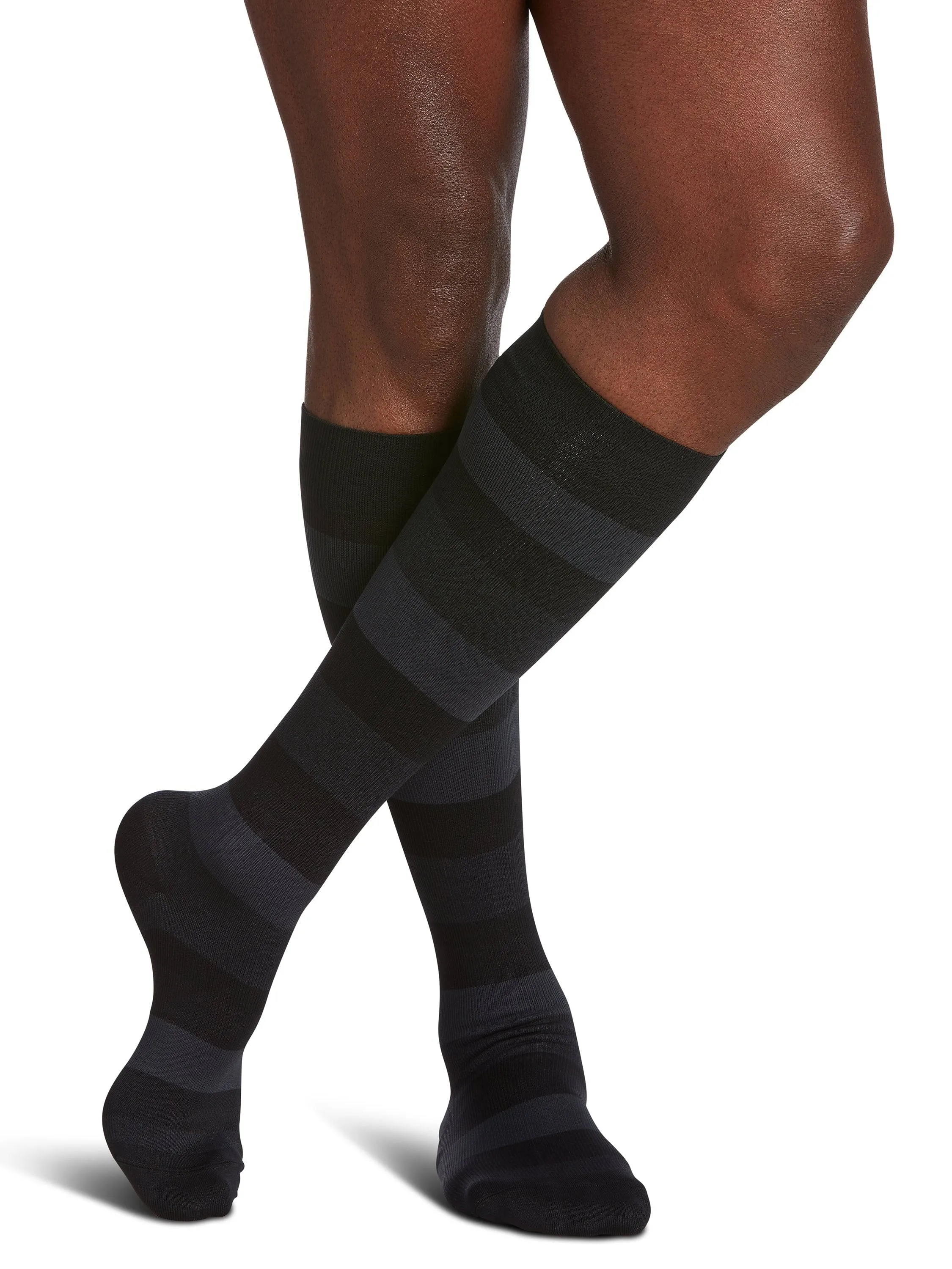 Sigvaris Microfiber Patterns (Formerly 830 Microfiber Shades) Men's Knee High  20-30mmHg-Closed Toe