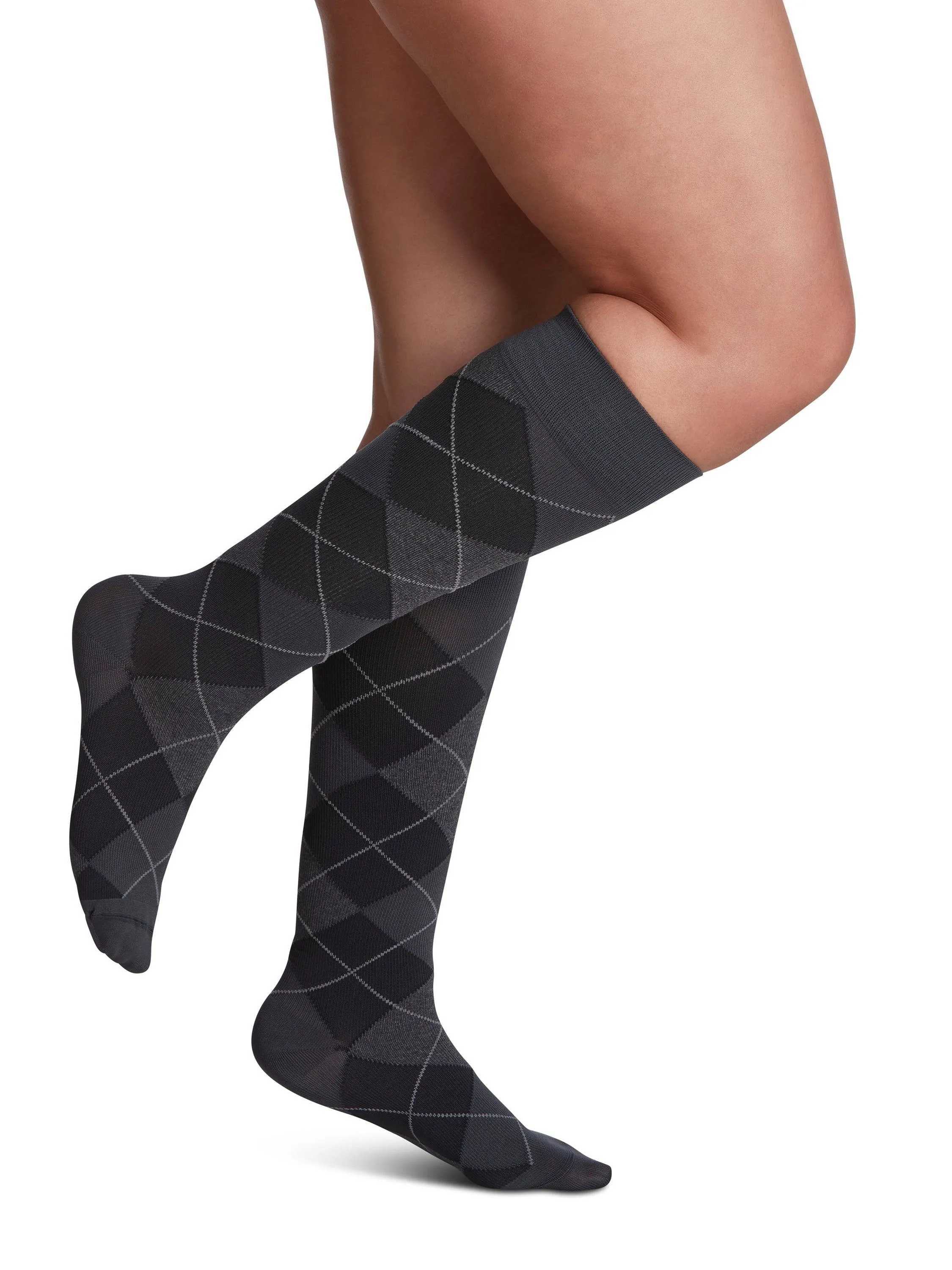 Sigvaris Microfiber Patterns (Formerly 830 Microfiber Shades) Women's Knee High  20-30mmHg-Closed Toe