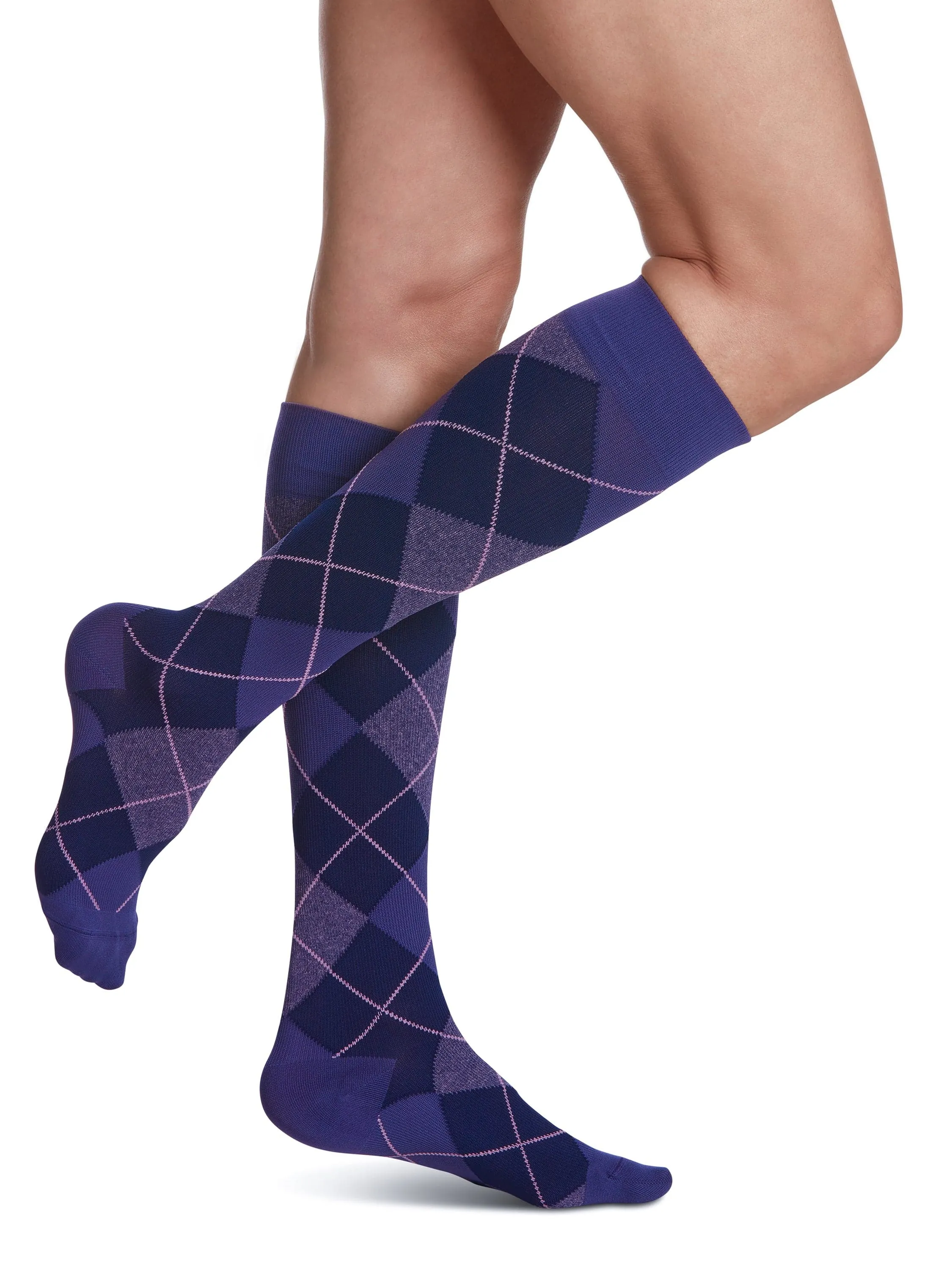 Sigvaris Microfiber Patterns (Formerly 830 Microfiber Shades) Women's Knee High  20-30mmHg-Closed Toe