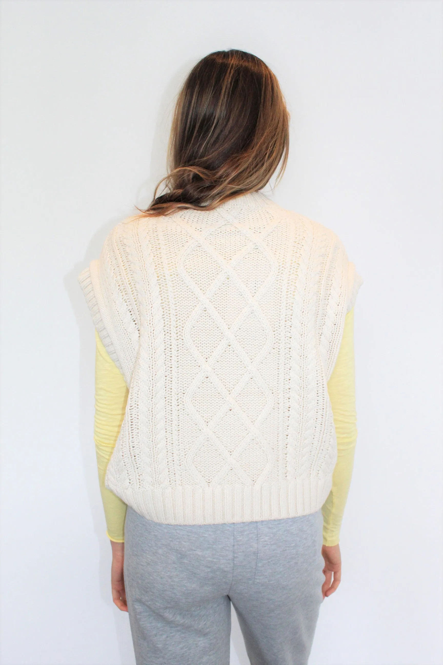 SLF Piper Knit Vest in Birch