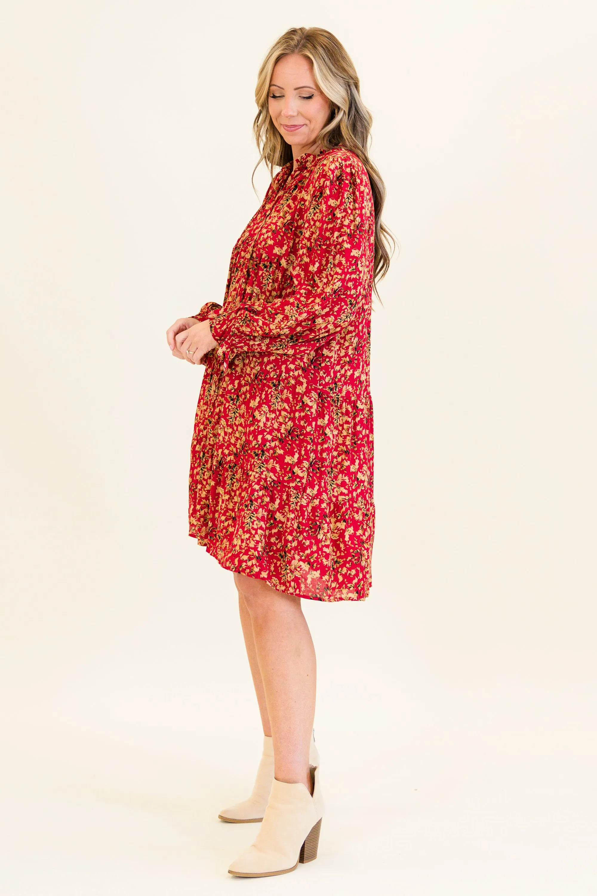 Starting Again Dress, Red
