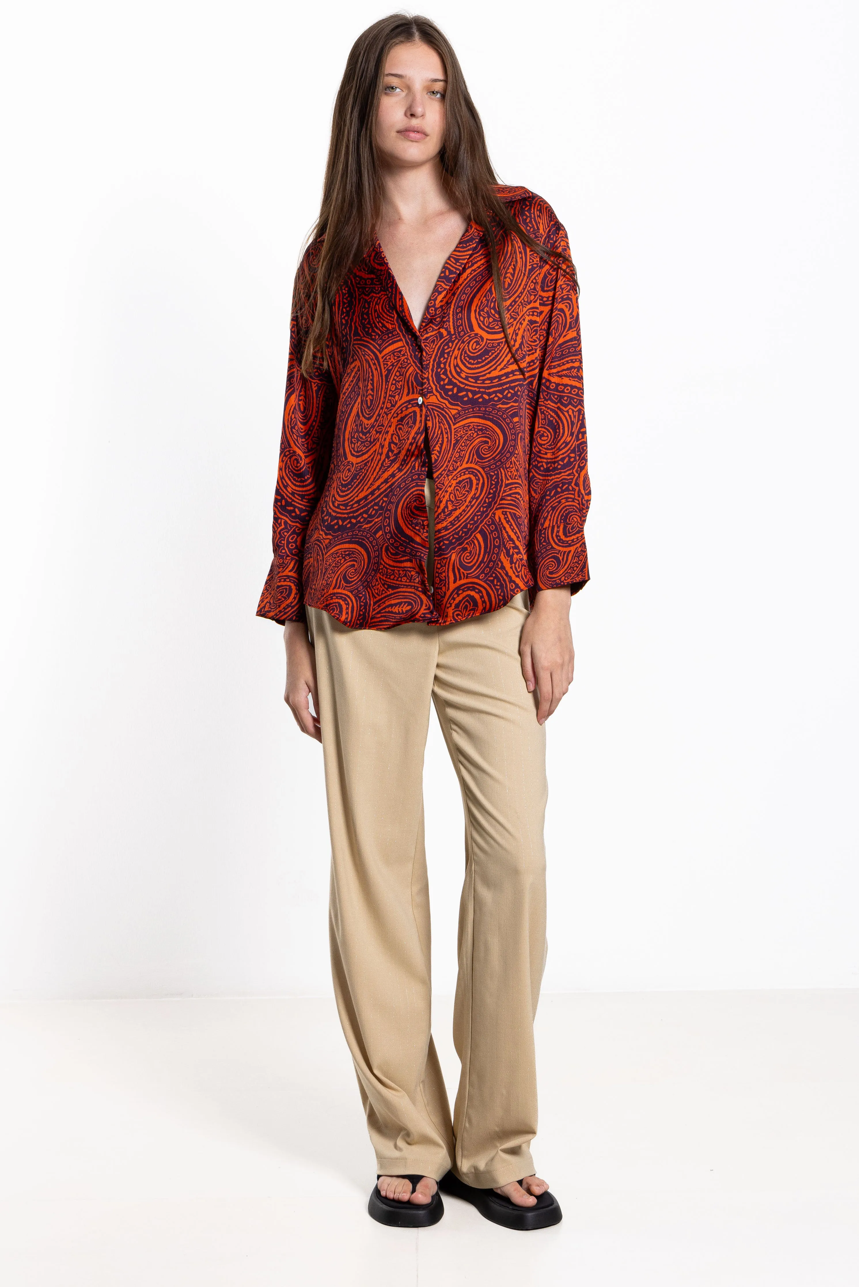 STRIPED TROUSERS WITH ELASTIC WAISTBAND