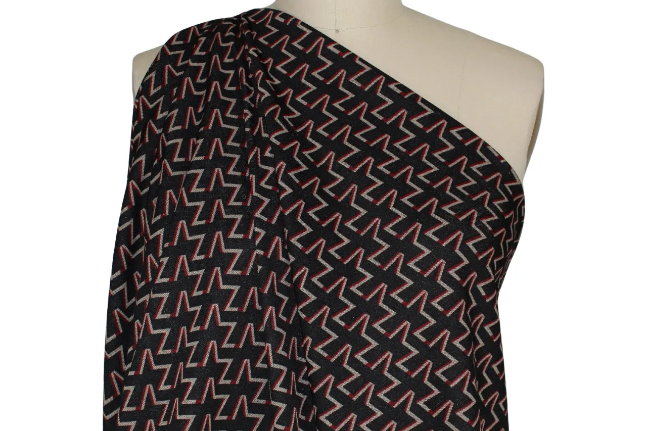 Super Star Double Knit - Black/Wine/Ivory