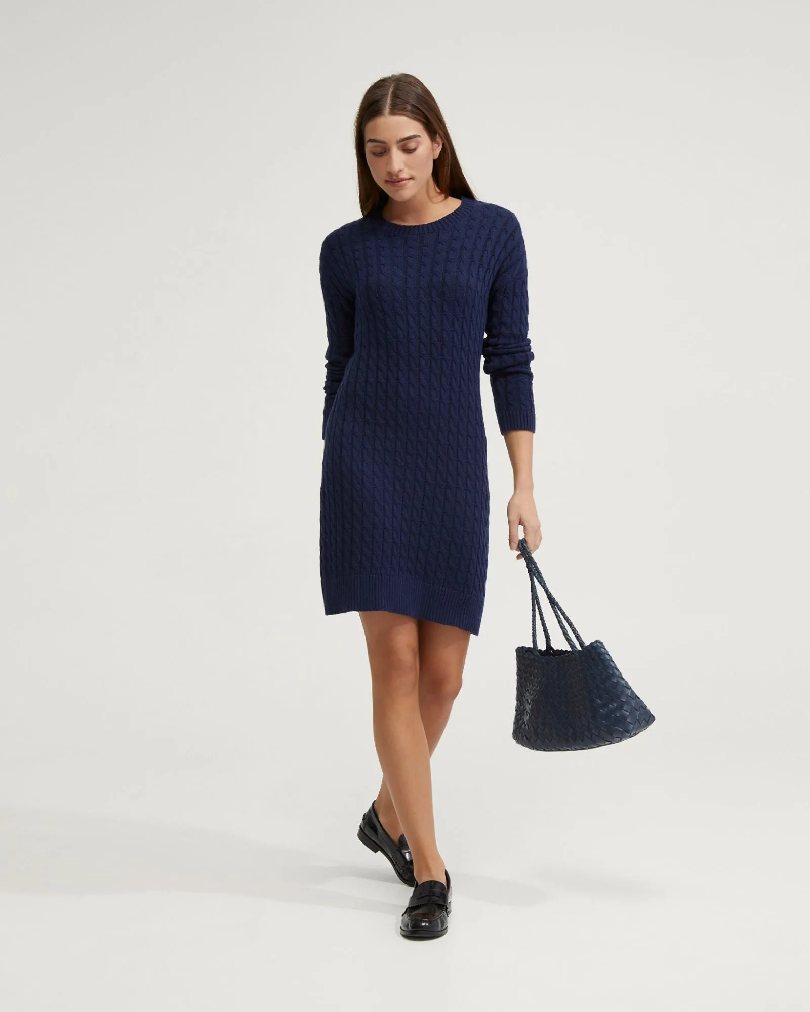 Sweeny Cable Knit Mini Dress