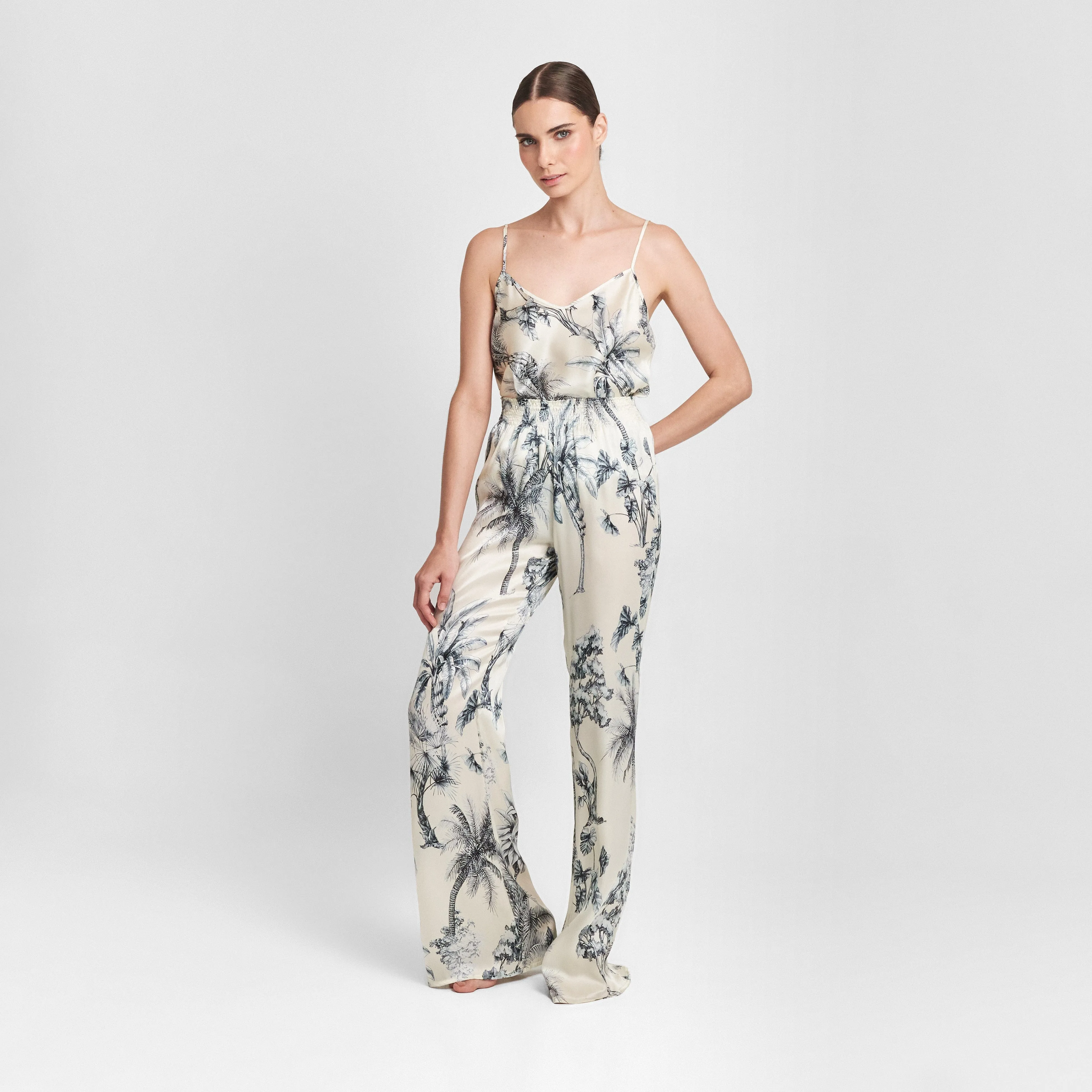 TANK TOP 100% SILK GRASSE BLEUE 421