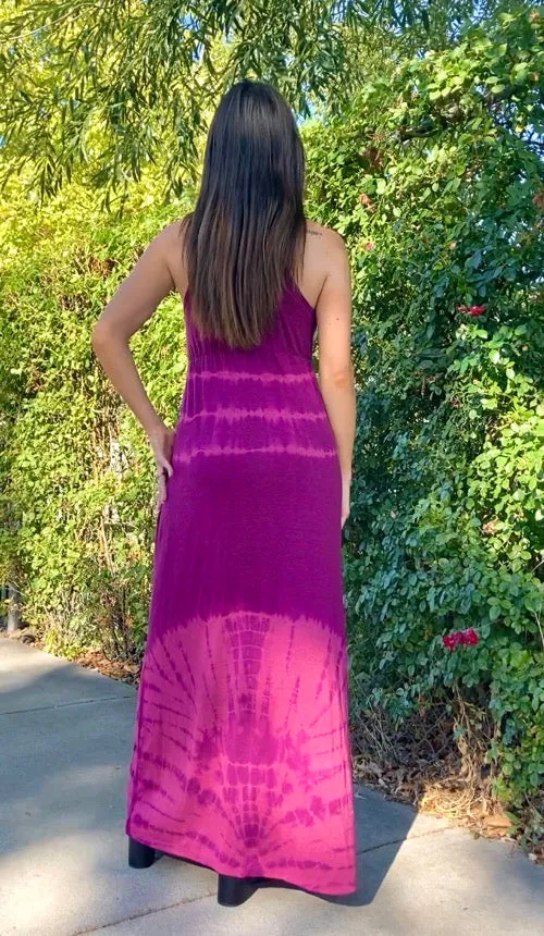 Tie dye maxi dress