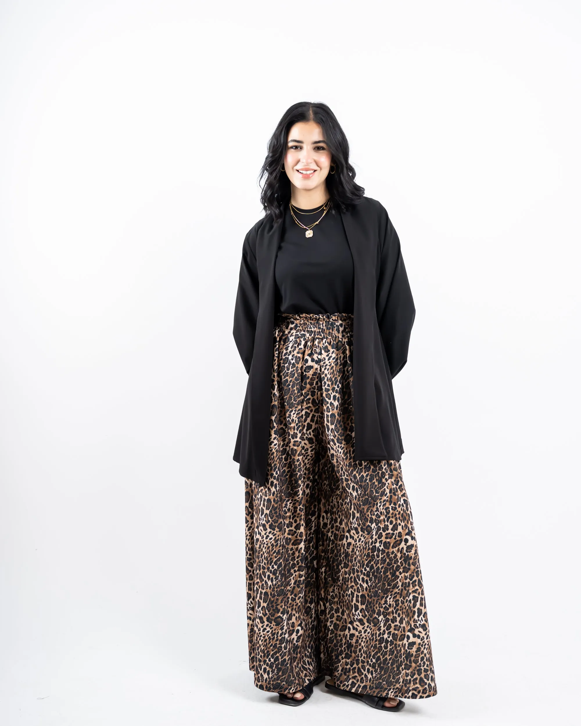 TIGER WIDE LEG PANT -BROWN
