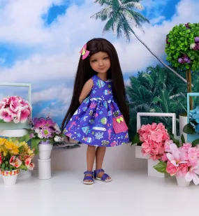 Tropical Fish - dress with sandals for Ruby Red Fashion Friends doll