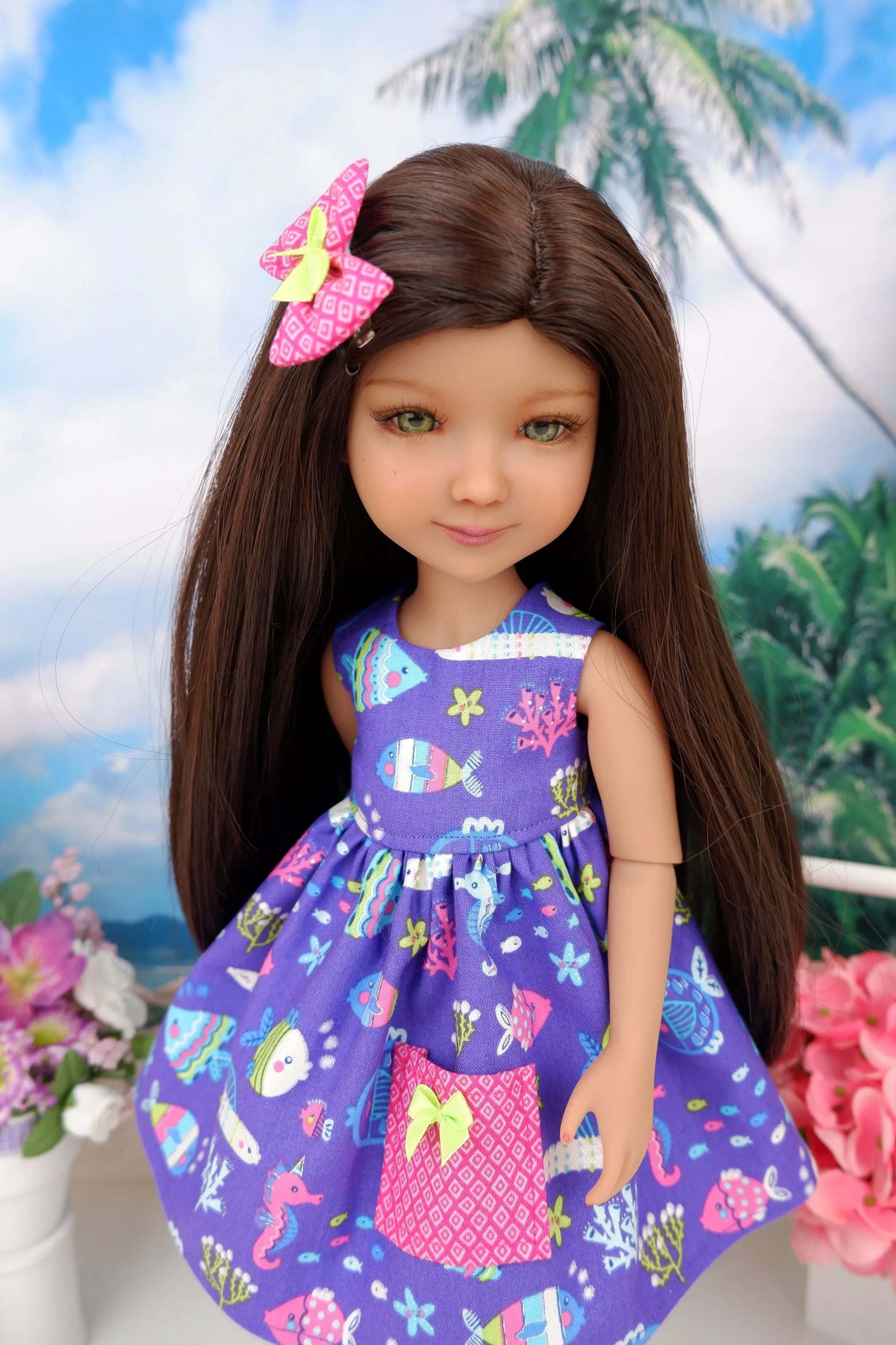 Tropical Fish - dress with sandals for Ruby Red Fashion Friends doll