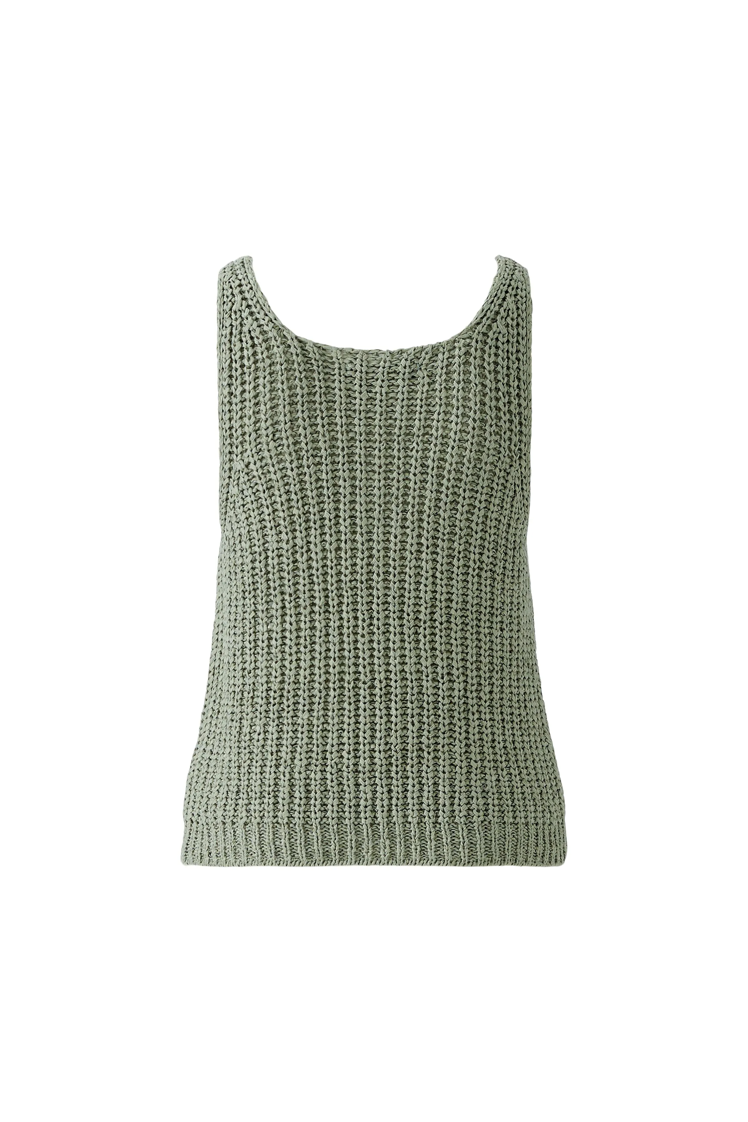 V-Neck Knitted Vest - Sage Green