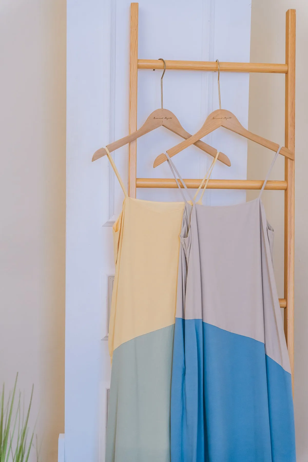 Valerie Two Way Tent Dress - Taupe/Blue [XS/S/M/L/XL/XXL]