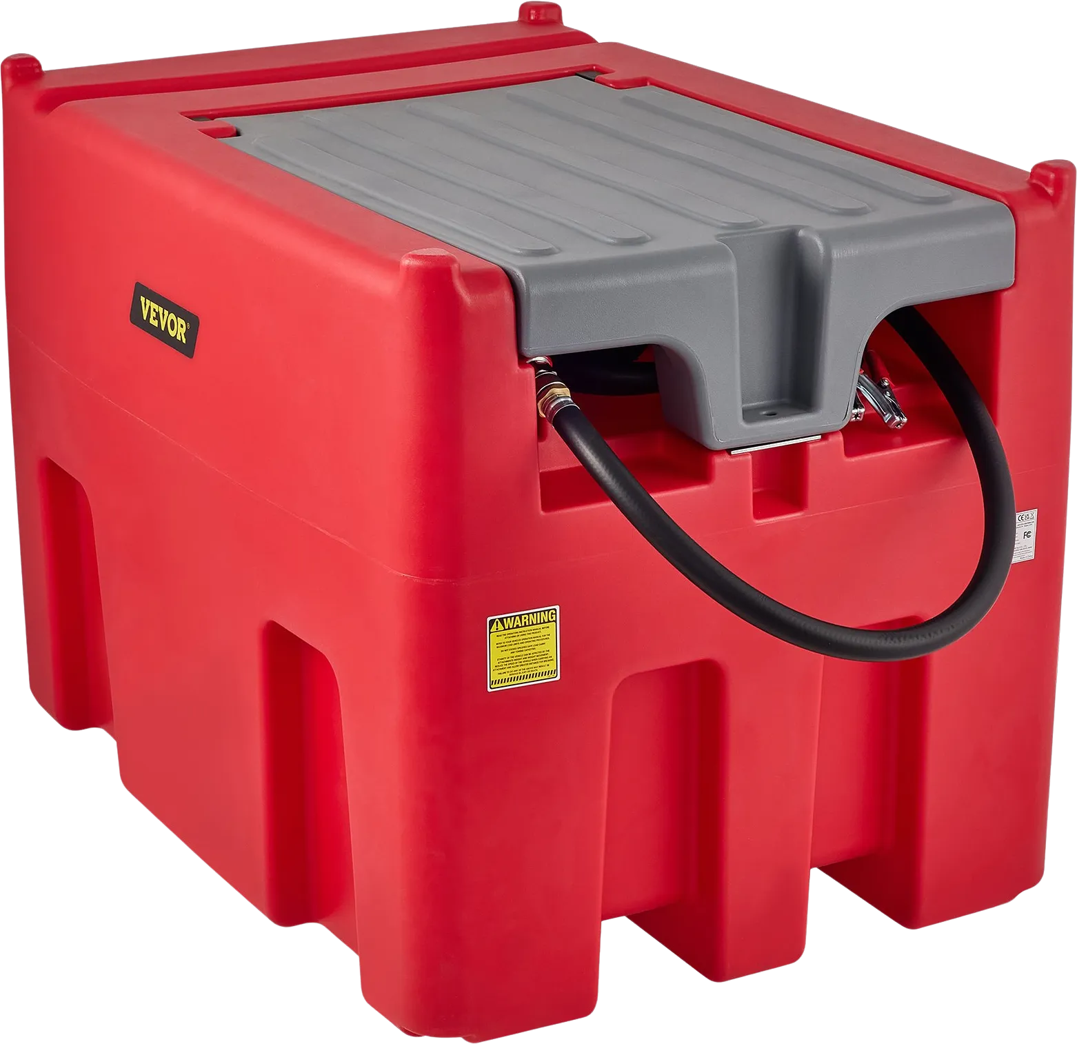 Vevor Diesel Fuel Tank Portable 116 Gallon Capacity 10 GPM 12V Transfer Pump 13.1' Hose Black Gray or Red New