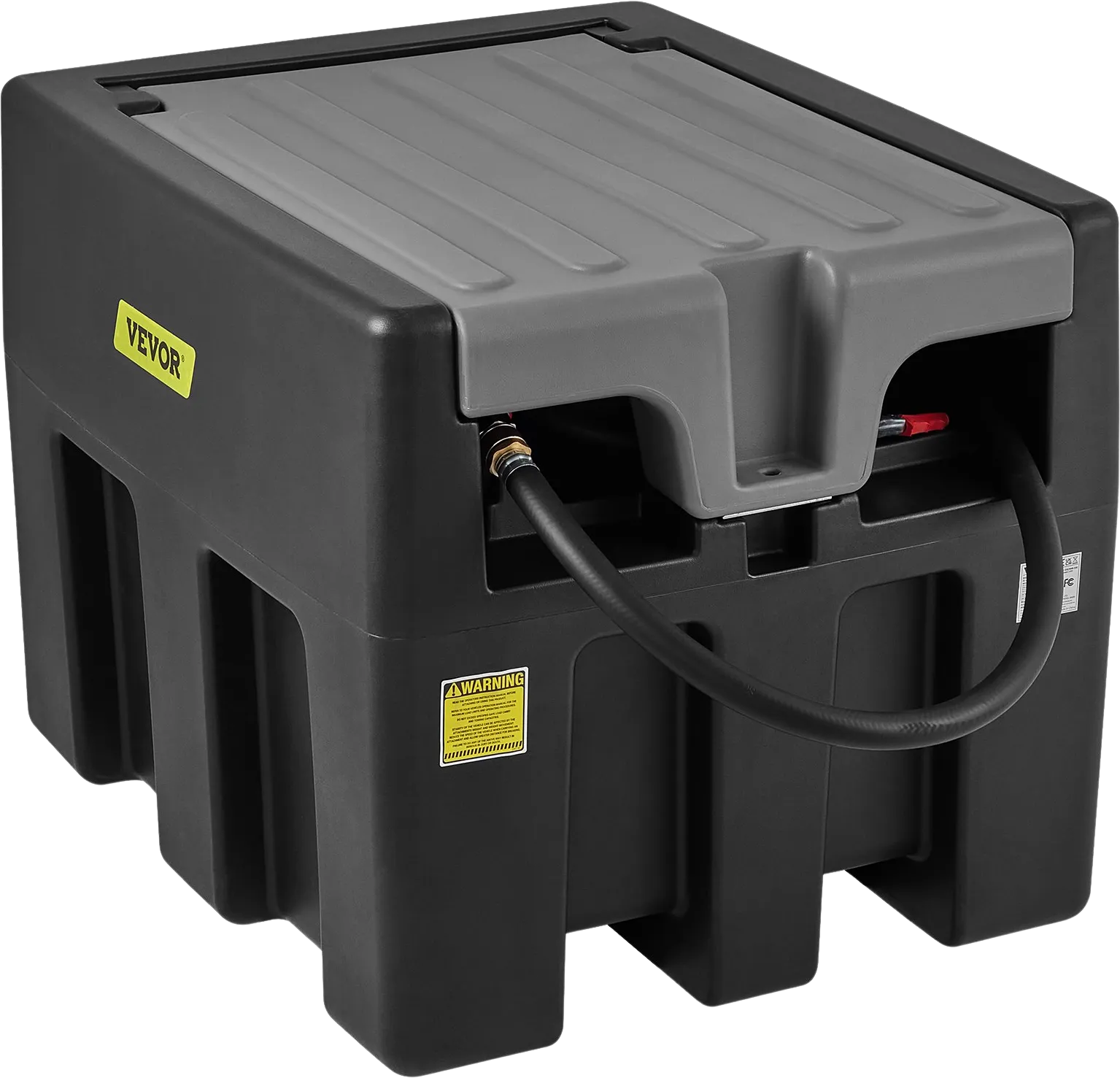 Vevor Diesel Fuel Tank Portable 58 Gallon Capacity 10 GPM 12V Transfer Pump 13.1' Hose Black Gray or Red New