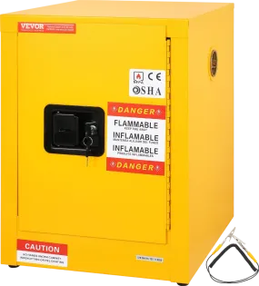 Vevor Flammable Storage Cabinet 16.9" x 16.9" x 22" Galvanized Steel Adjustable Shelf New